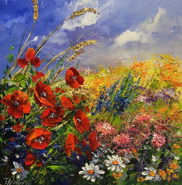 Where Wild Colors Bloom - a painting by Tadeusz Wojtkowski