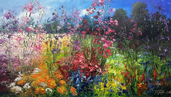 Eternal Bloom in Riotous Light - a painting by Tadeusz Wojtkowski