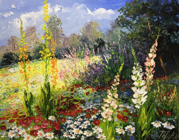 Reverie in Bloom - a painting by Tadeusz Wojtkowski