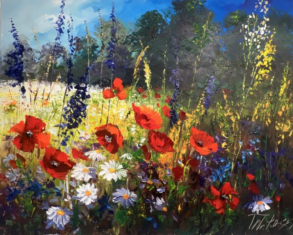 Symphony of the Unstill Meadow - a painting by Tadeusz Wojtkowski