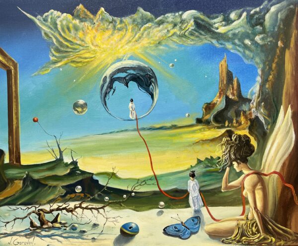 Blue Butterfly Dream - a painting by Nikolay Gorovoy