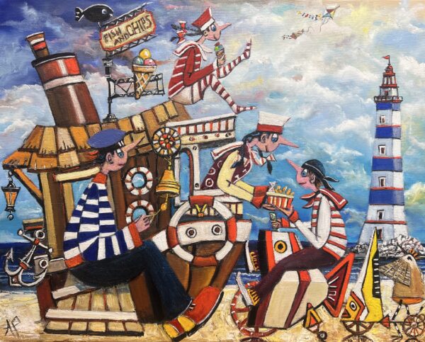 The business is going great - a painting by Artur Płachta