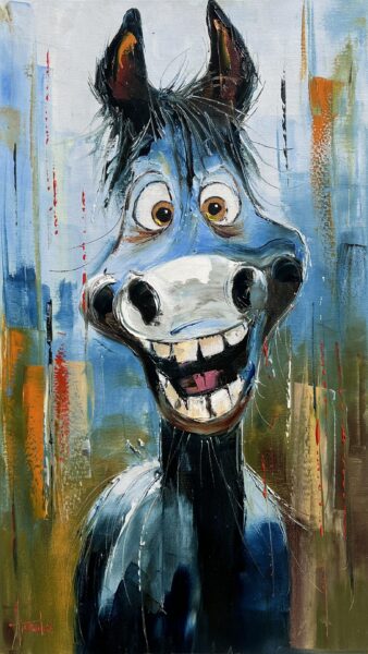 Hooves of Laughter - a painting by Alfred Anioł