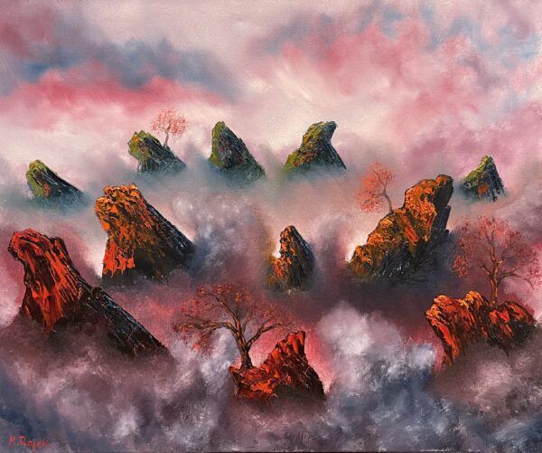 Embers of the Forgotten Sky - a painting by Marek Rojek