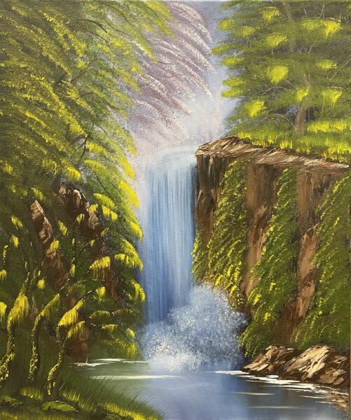 Echoes Beneath the Canopy - a painting by Marek Rojek