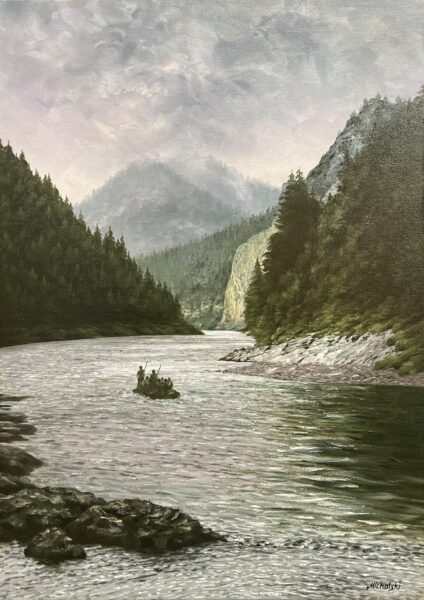 Echoes Beneath the Still Sky - a painting by Ryszard Michalski