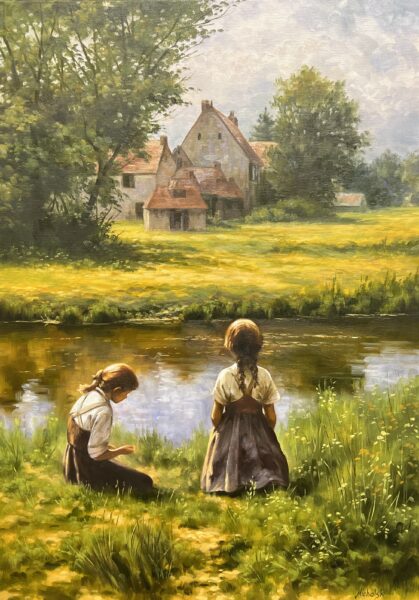 Echoes Beneath the Summer Sky - a painting by Ryszard Michalski