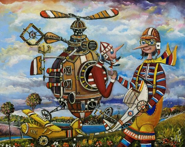 Honey, flying is freedom - a painting by Artur Płachta