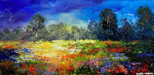 Beneath the Cobalt Embrace - a painting by Pentti Vainio