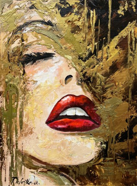 Crimson Reverie - a painting by Tadeusz Wojtkowski