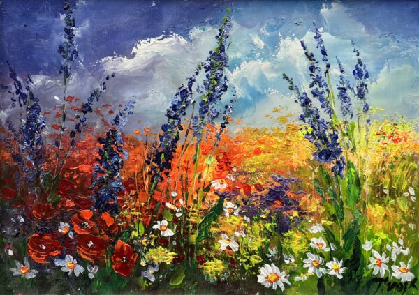Eternal Bloom in Riotous Light - a painting by Tadeusz Wojtkowski