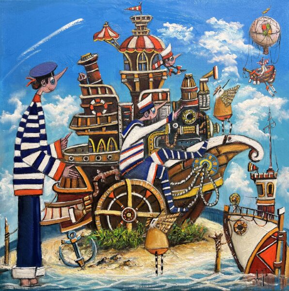 Wow mom is back - a painting by Artur Płachta