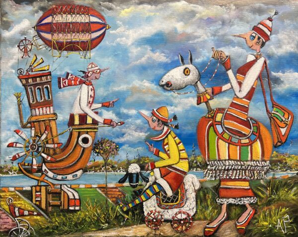 Welcome home, Dad - a painting by Artur Płachta