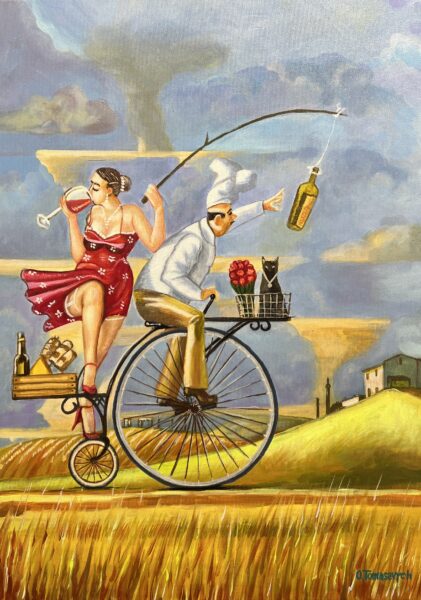 Olive Oil and Other Quests - a painting by Aleksander Tomasievych