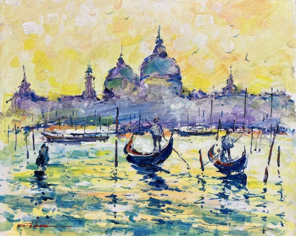 Echoes Beneath the Sapphire Silence - a painting by Viktor Fridrikh