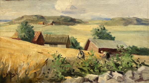 Echoes in the Golden Hush - a painting by European school (XX)