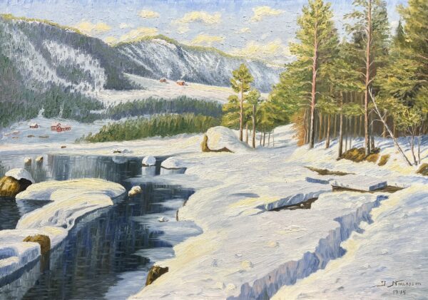 Beneath the Breath of Pines - a painting by European school (XX)