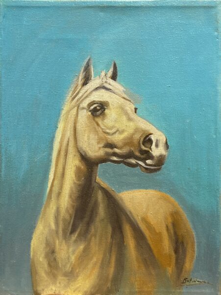 Echo in Blue Silence - a painting by European school (XX)