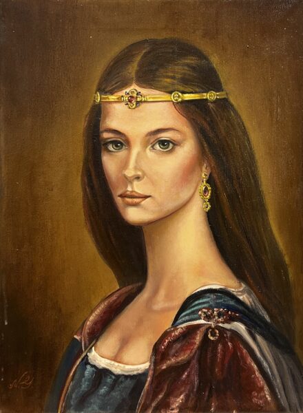 Portrait of Young Woman - a painting by Nikolay Gorovoy