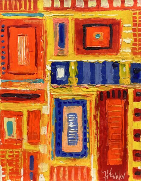 Electric Hymn of the City - a painting by Jolanta Mahler