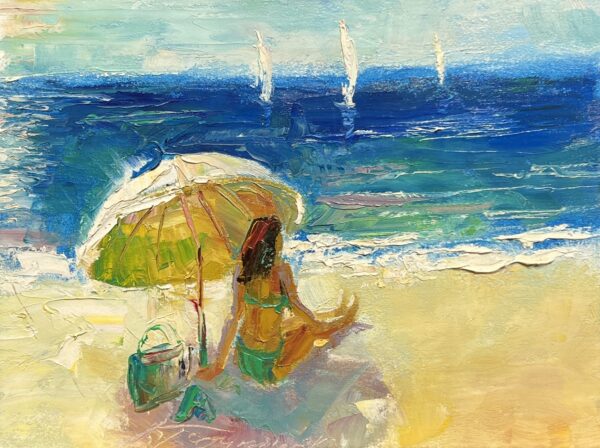 Sails in the Luminous Drift - a painting by Jarosław Tarnowski