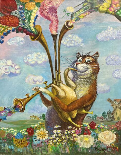 Sonata for a Painted Sky - a painting by Aleksander Tomasievych