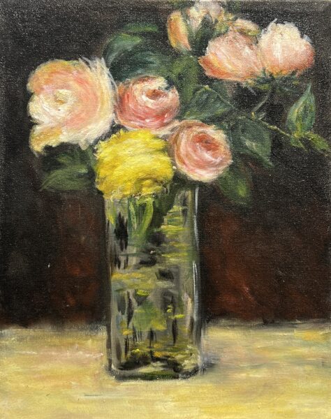 Lemon Light Among Petals - a painting by Grzegorz Gmachowski