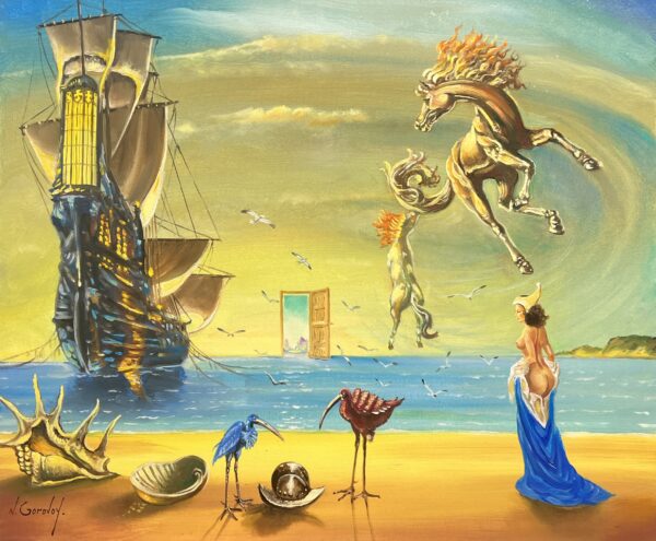 A hasty departure - a painting by Nikolay Gorovoy