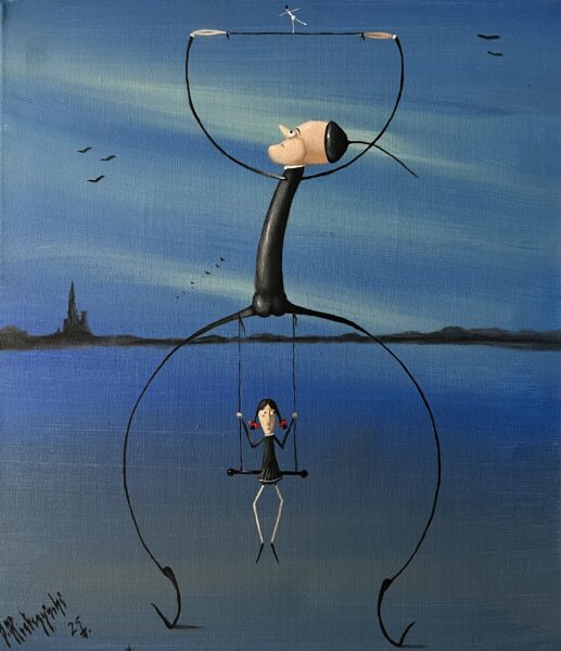 Guardian of the Liminal Sky - a painting by Jarosław Kiełczyński