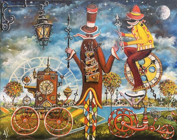 Time goes its own way - a painting by Artur Płachta