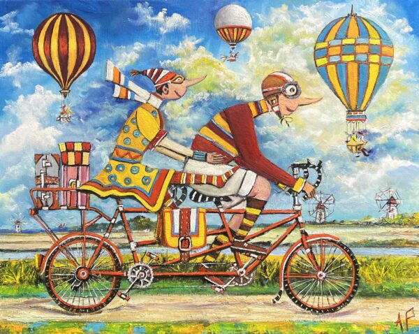 Strength in tandems! - a painting by Artur Płachta