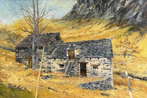 Dom z kamienia - a painting by Zbigniew Cortez Zając