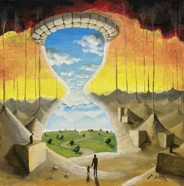 Between the Blaze and the Blue - a painting by Marcin Armatys