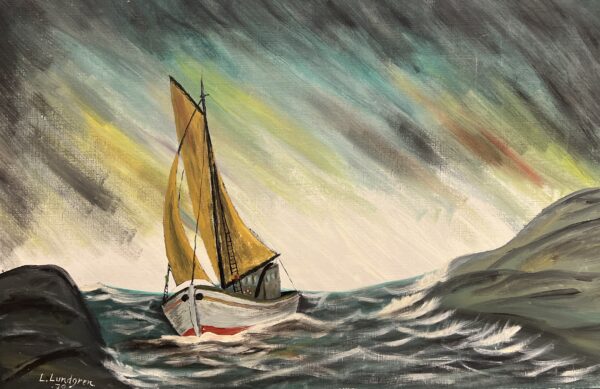 Gold Against the Storm - a painting by European school (XX)