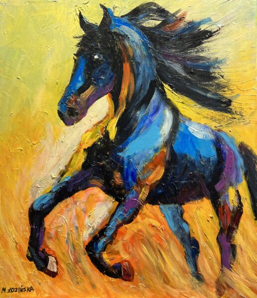 Embers Beneath the Storm - a painting by Marlena Lozinska