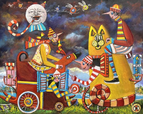 We like such meetings - a painting by Artur Płachta