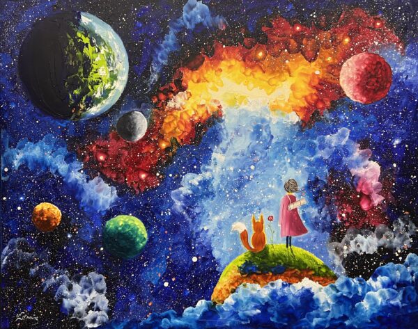 Stargazer’s Reverie - a painting by Urszula Lemańska