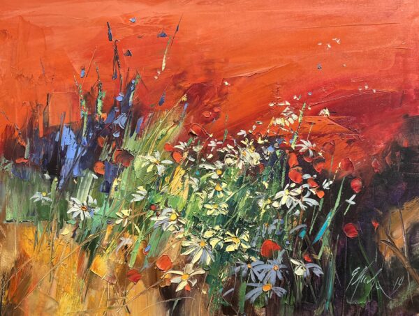 Embers in Bloom - a painting by Grażyna Mucha