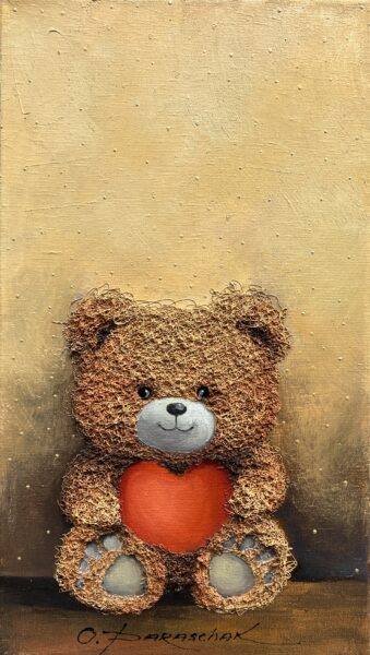 Heartstitched Silence - a painting by Oksana Parashchak