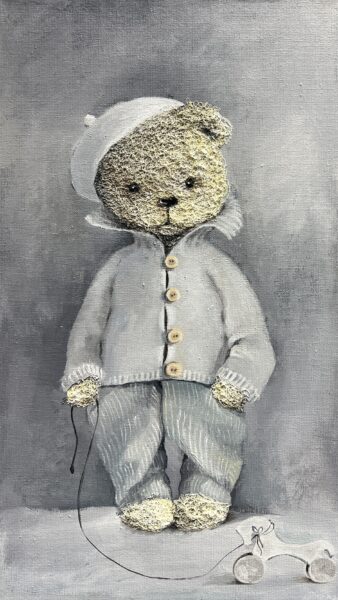 Lullaby in Corduroy - a painting by Oksana Parashchak