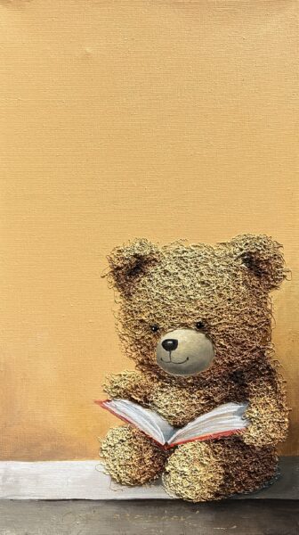 Echoes Beneath the Pages - a painting by Oksana Parashchak