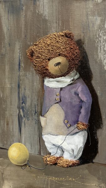 The Weight of Play - a painting by Oksana Parashchak