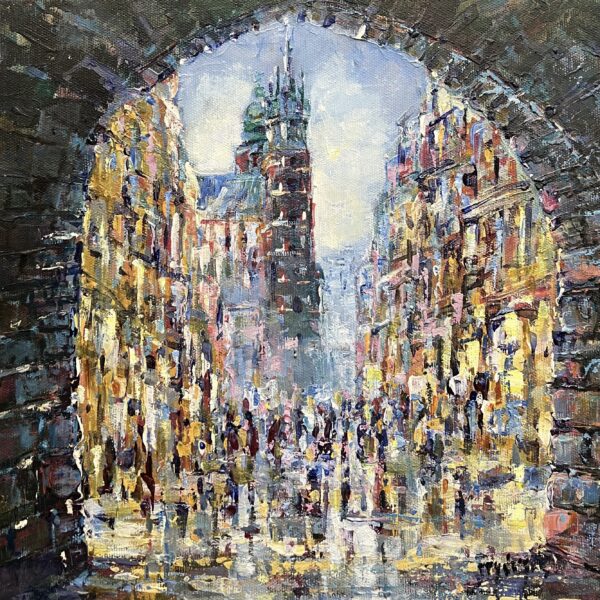 Through the Arch, a Fading Song - a painting by Danuta Frydrych