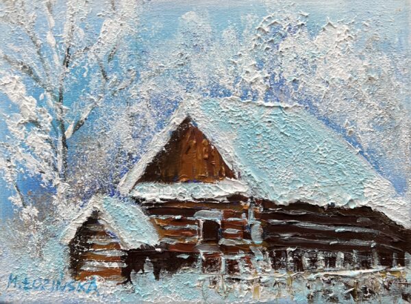 Embers Beneath the Snow - a painting by Marlena Lozinska