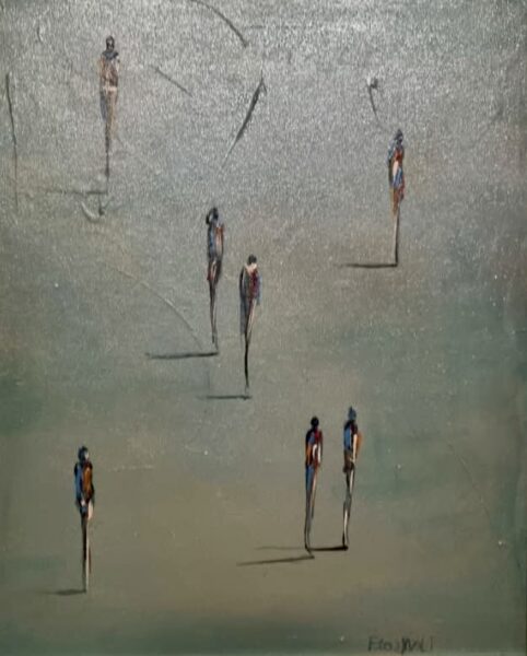 Echoes Between the Steps - a painting by Filip Łoziński