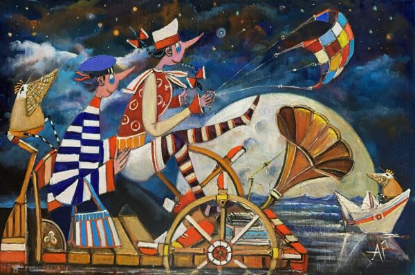 Hmm, it’s going to be a nice evening. - a painting by Artur Płachta