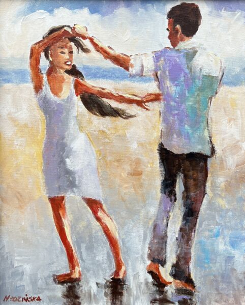 Waltz of the Sunlit Tide - a painting by Marlena Lozinska