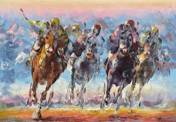 Velvet Stampede - a painting by European school (XX)
