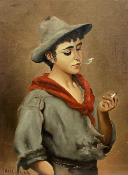 Ember at Dusk - a painting by European school (XX)