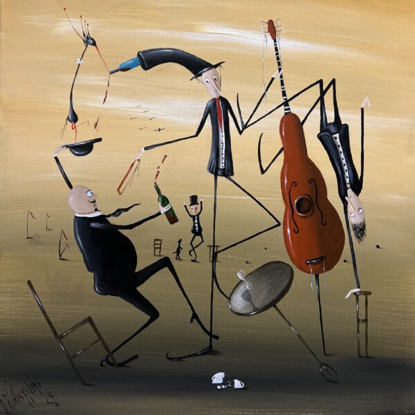 Nocturne for the Absurd - a painting by Jarosław Kiełczyński